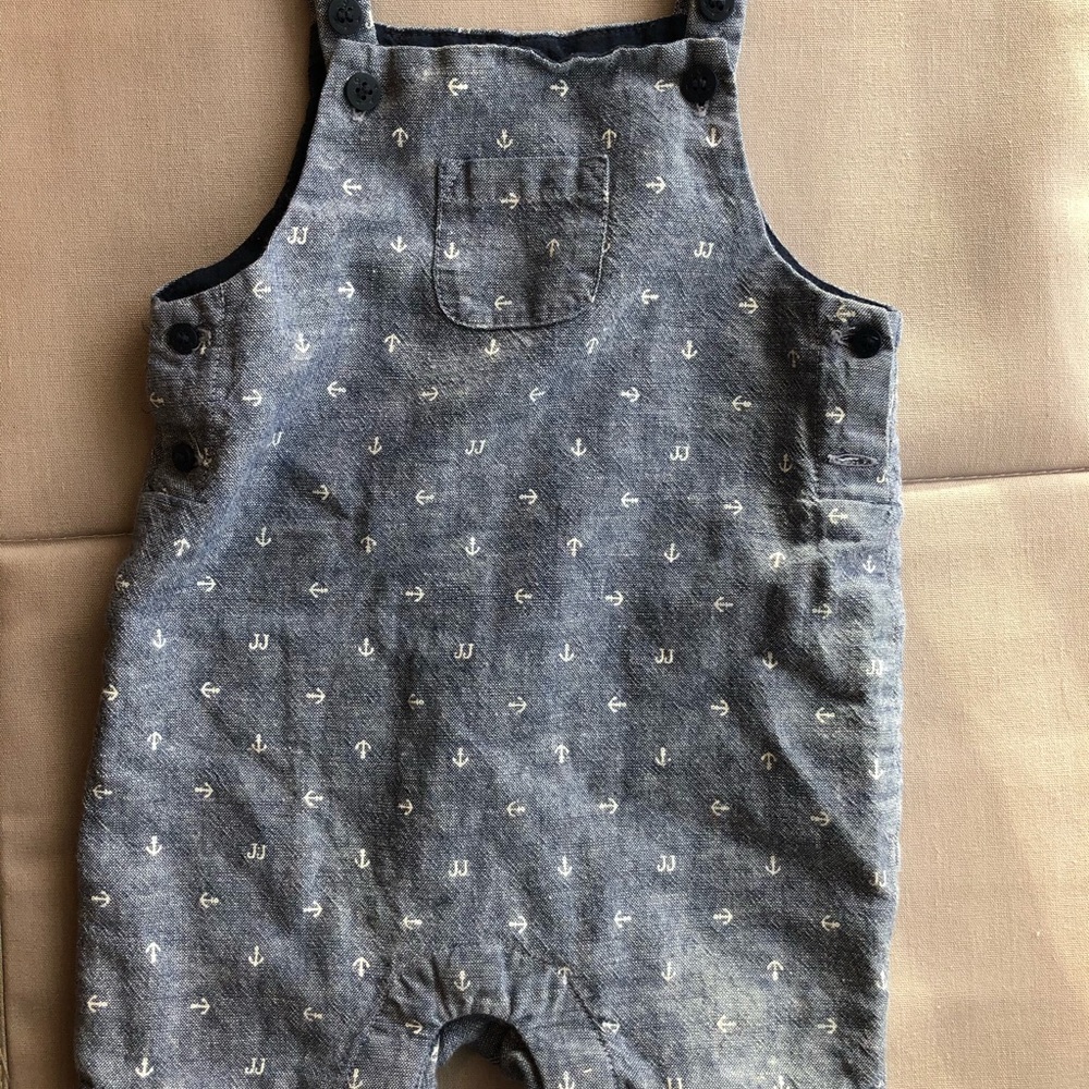 BABY BOY JANIE AND JACK NAUTICAL PRINT SHORTALL